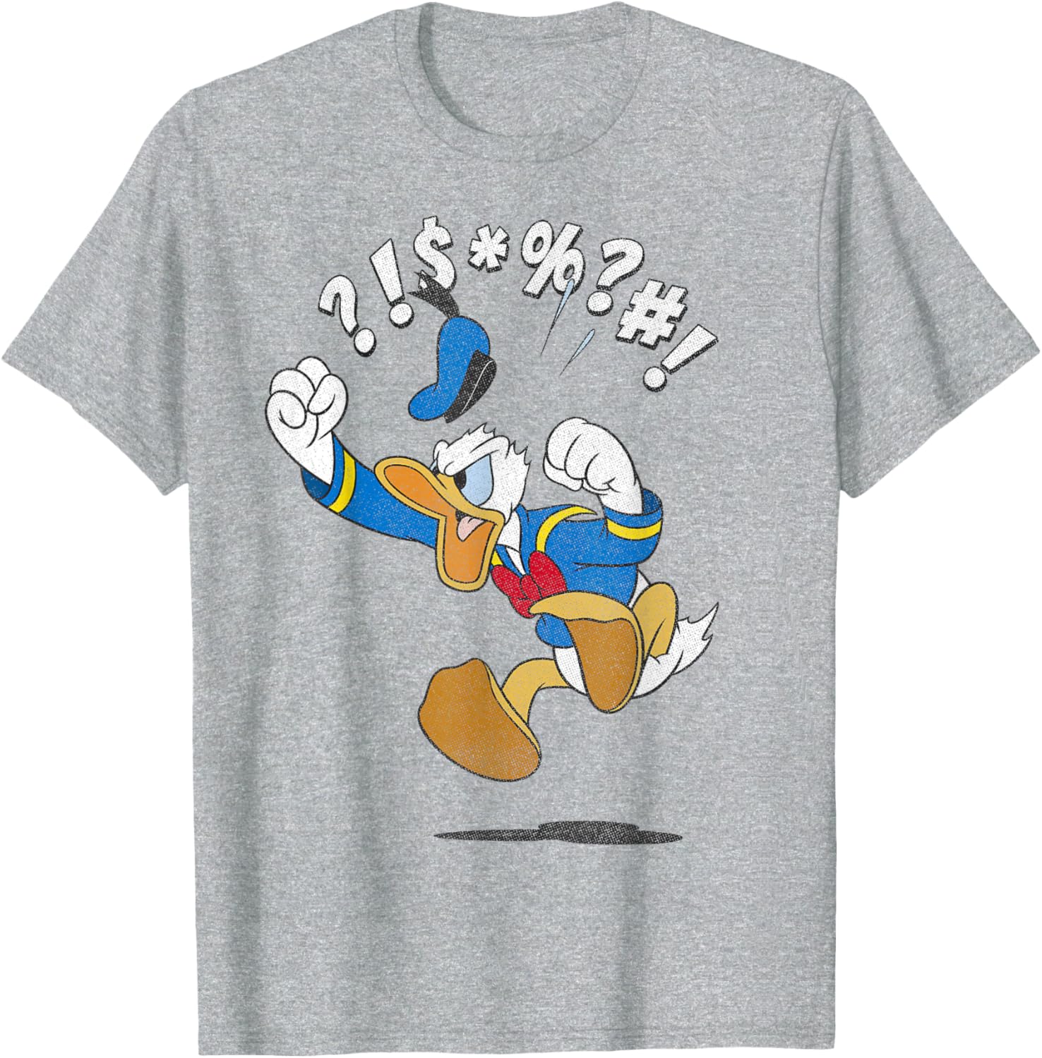 Vintage Donald Duck Angry Jump T-Shirt featuring Disney Mickey and Friends - 1