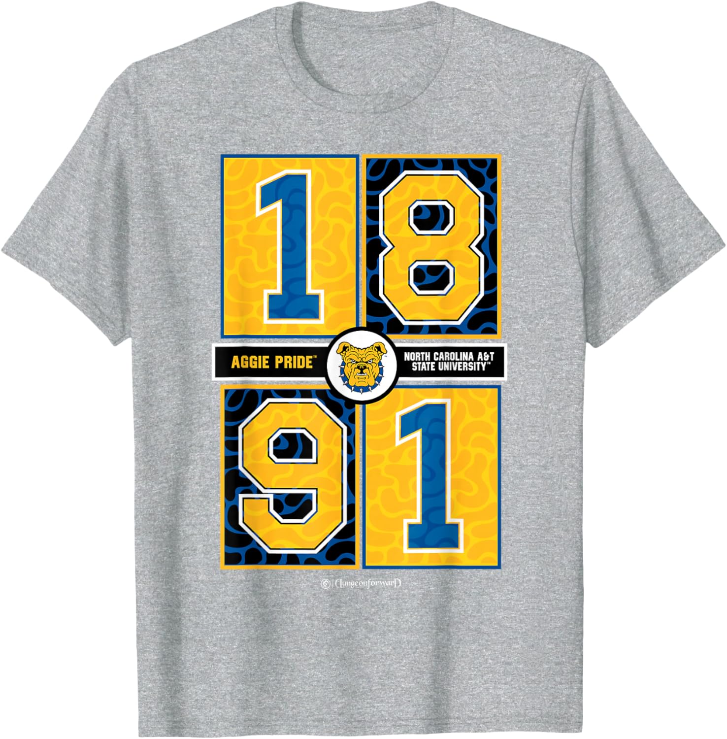 North Carolina A&T State University Aggie Concrete Date T-Shirt for Fans - 8