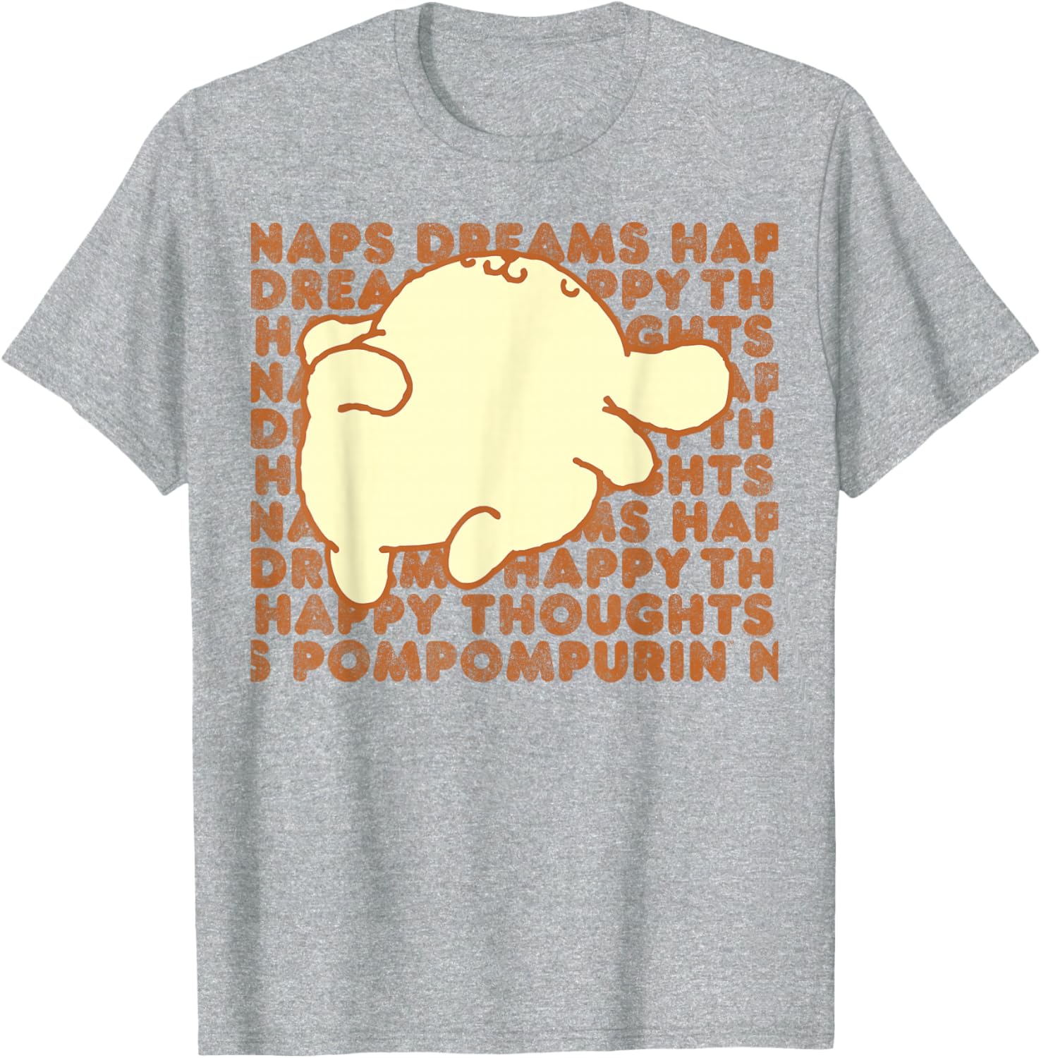 Pompompurin Happy Thoughts Nap Time T-Shirt for Cozy Relaxation - 11