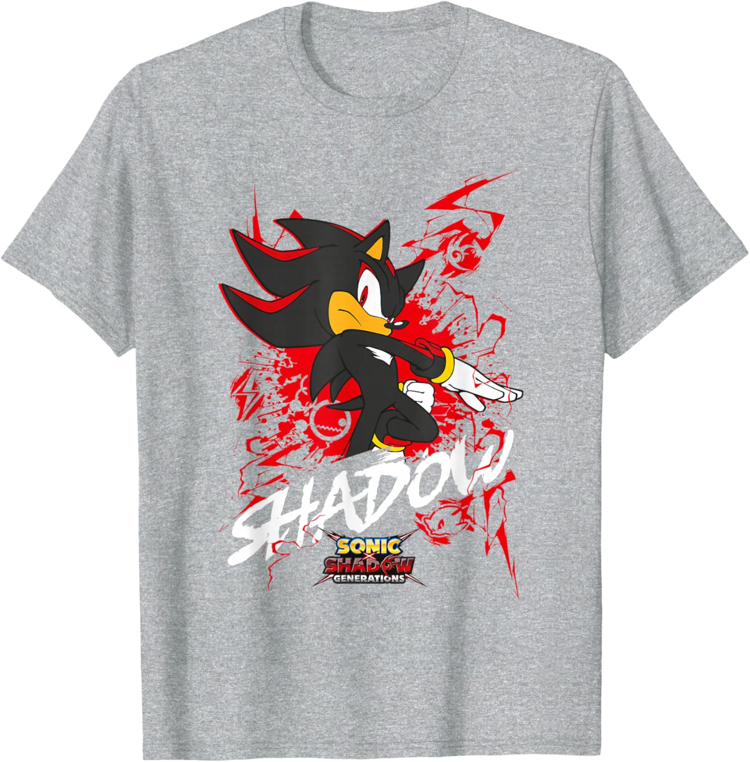 Sonic the Hedgehog Shadow T-Shirt for Fans of Sonic X and Generations - 16