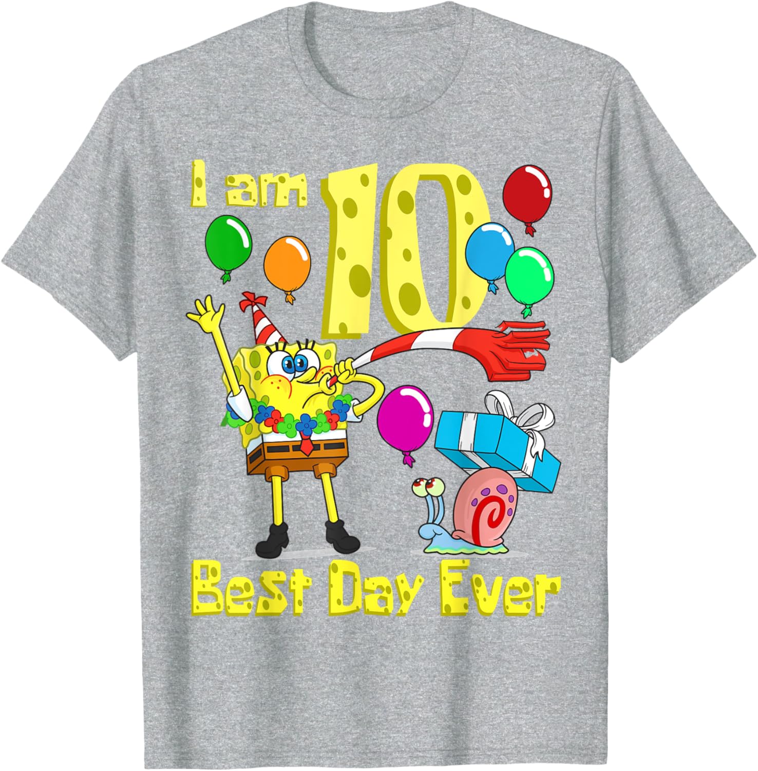 SpongeBob 10th Birthday Party T-Shirt by Mademark for Fun Celebrations - 19