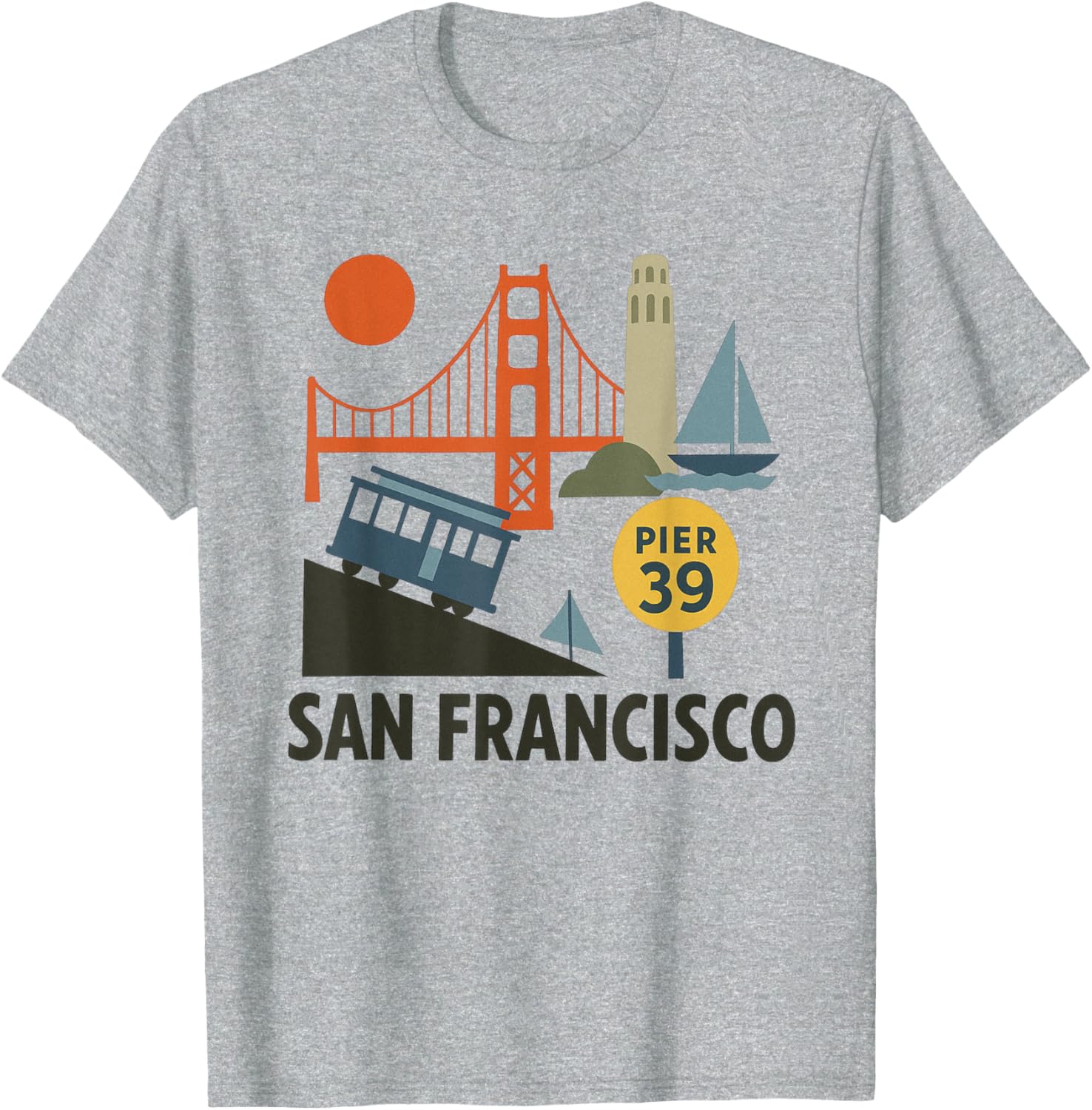 San Francisco Icons T-Shirt Featuring Famous City Landmarks - 1