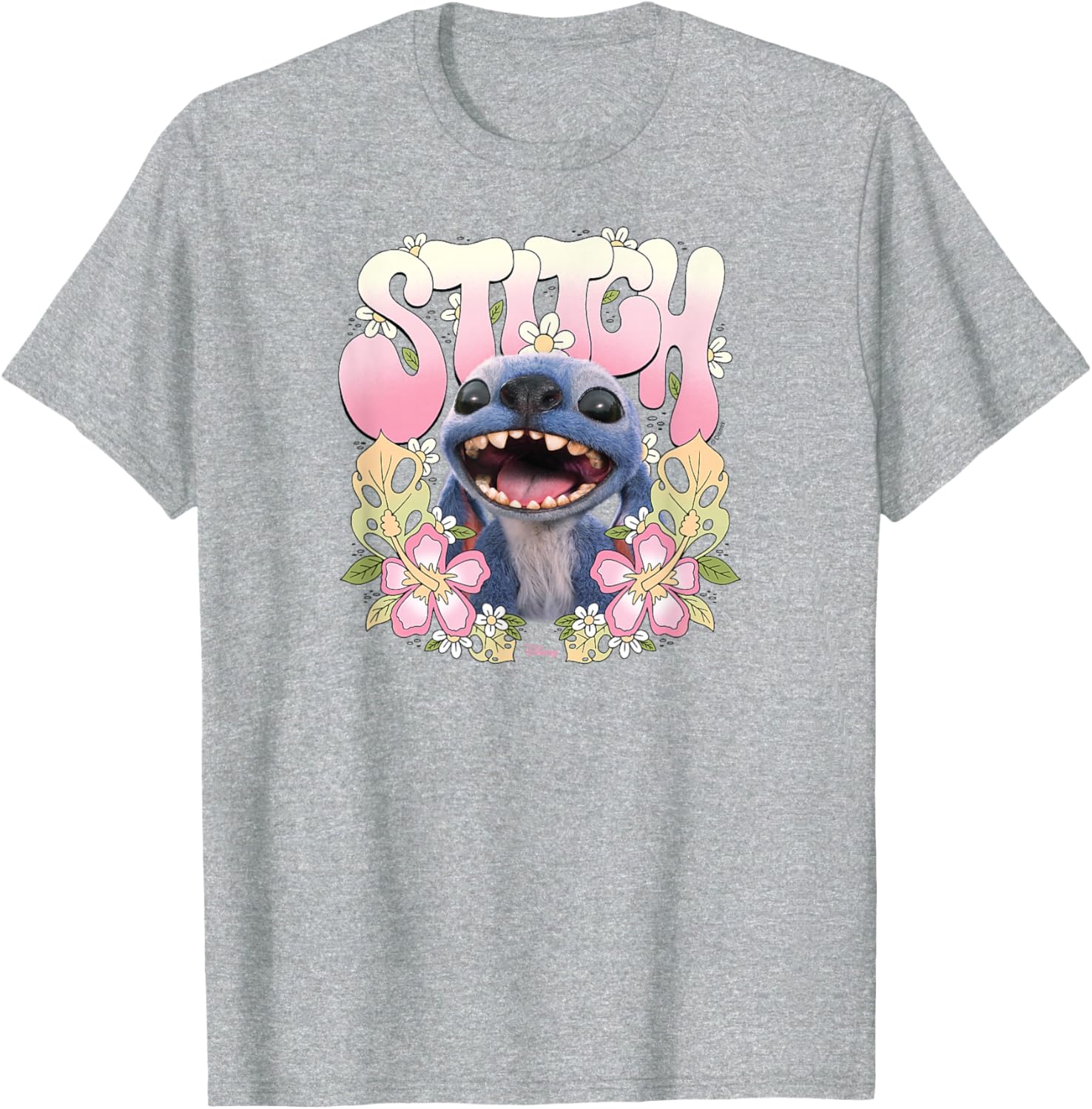 Stitch Floral Frame T-Shirt from Lilo & Stitch Live Action Movie - 5