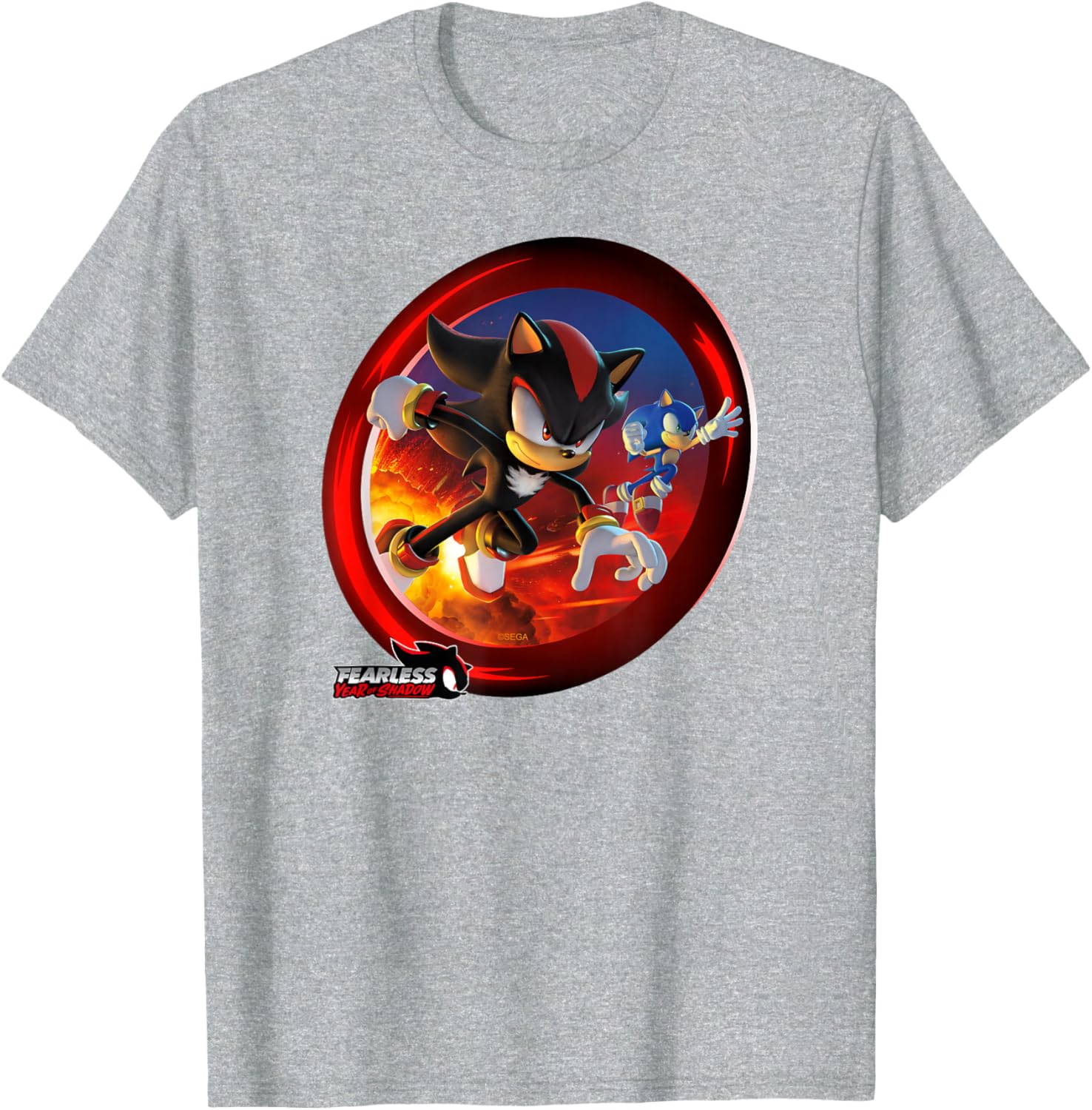 Sonic the Hedgehog Fearless Year of Shadow Graphic T-Shirt for Fans - 8