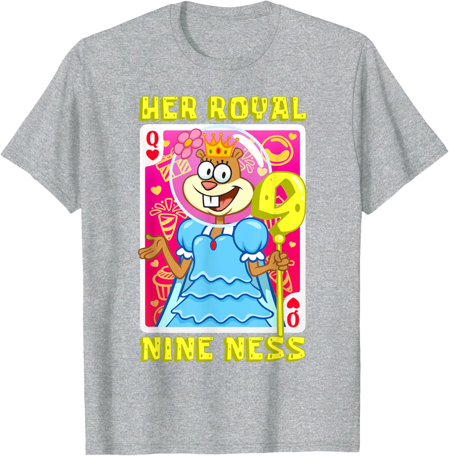 SpongeBob Her Royal Nine-ness Girl 9th Birthday T-Shirt for Kids - 10