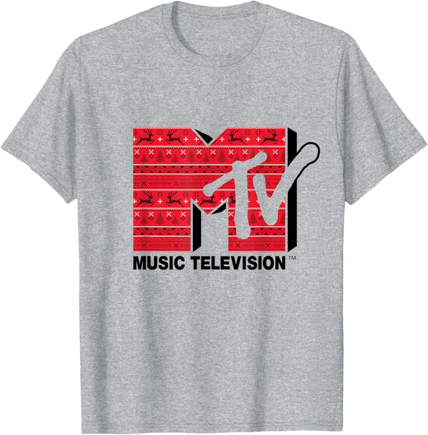 Mademark x MTV Ugly Christmas Style T-Shirt - Festive Retro Logo Wear - 6