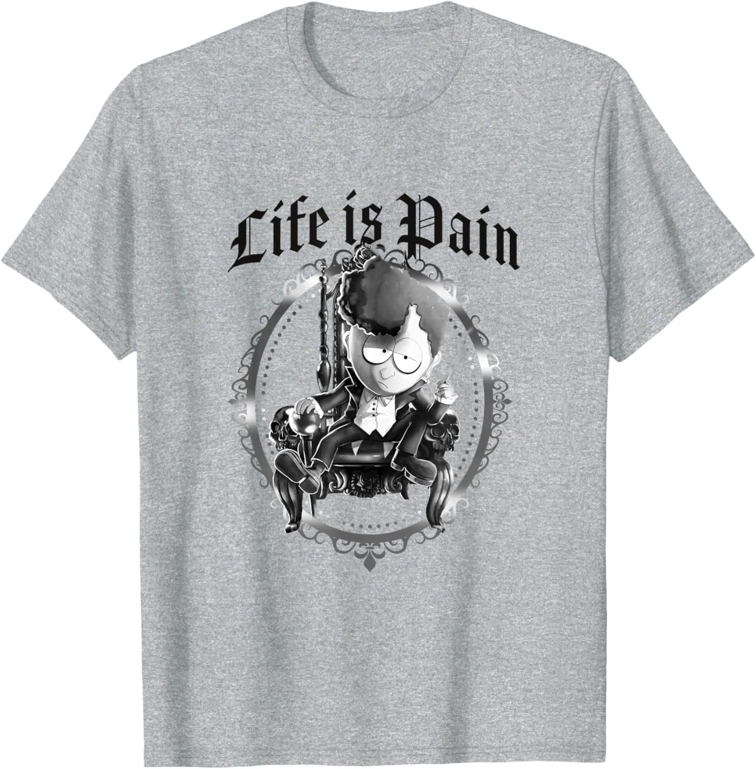 South Park Goth Kid Michael Life Is Pain Graphic T-Shirt for Fans - 4