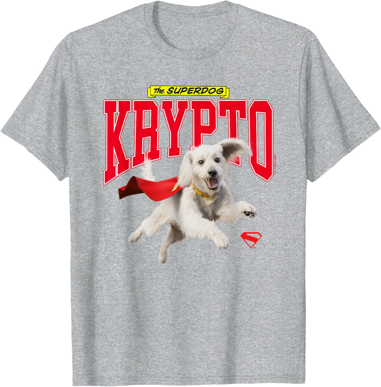 Superman Krypto College T-Shirt for Fans of Comic Book Heroes - 1