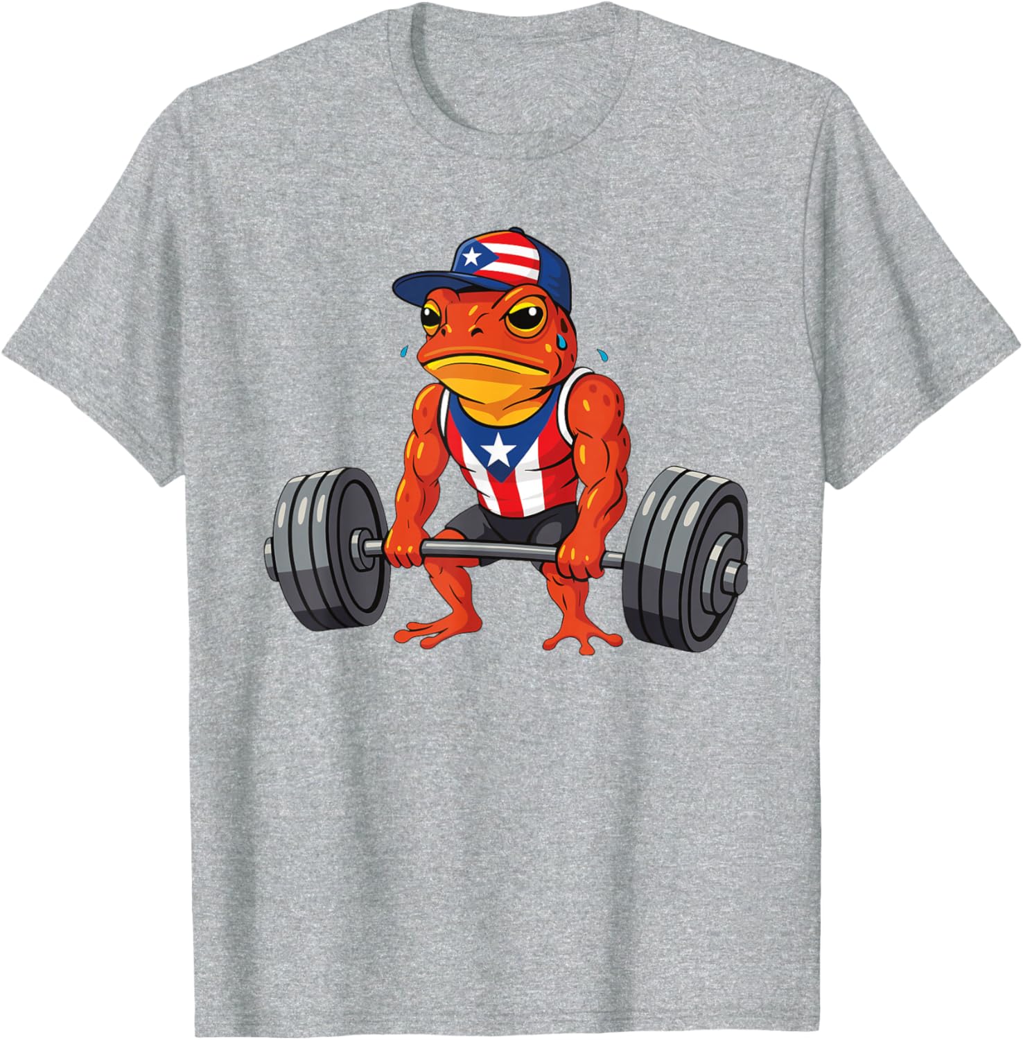 Taino Coqui Frog Gym Training T-Shirt with Puerto Rico Flag Design - 15