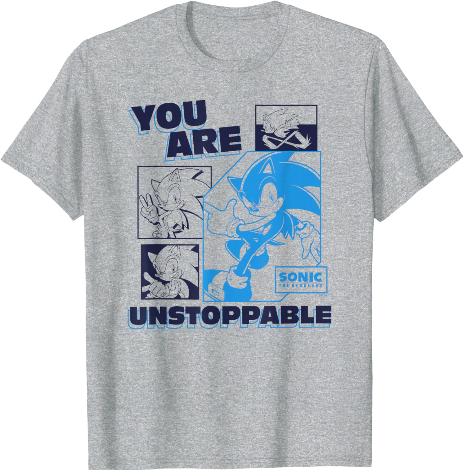 Sonic The Hedgehog Unstoppable Logo T-Shirt for Father's Day Gift - 4