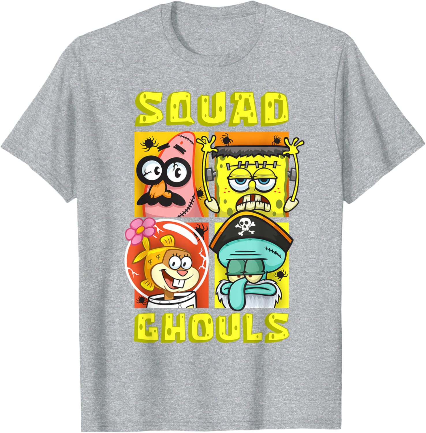 Mademark SpongeBob Halloween Squad T-Shirt with Patrick, Squidward & Sandy - 17