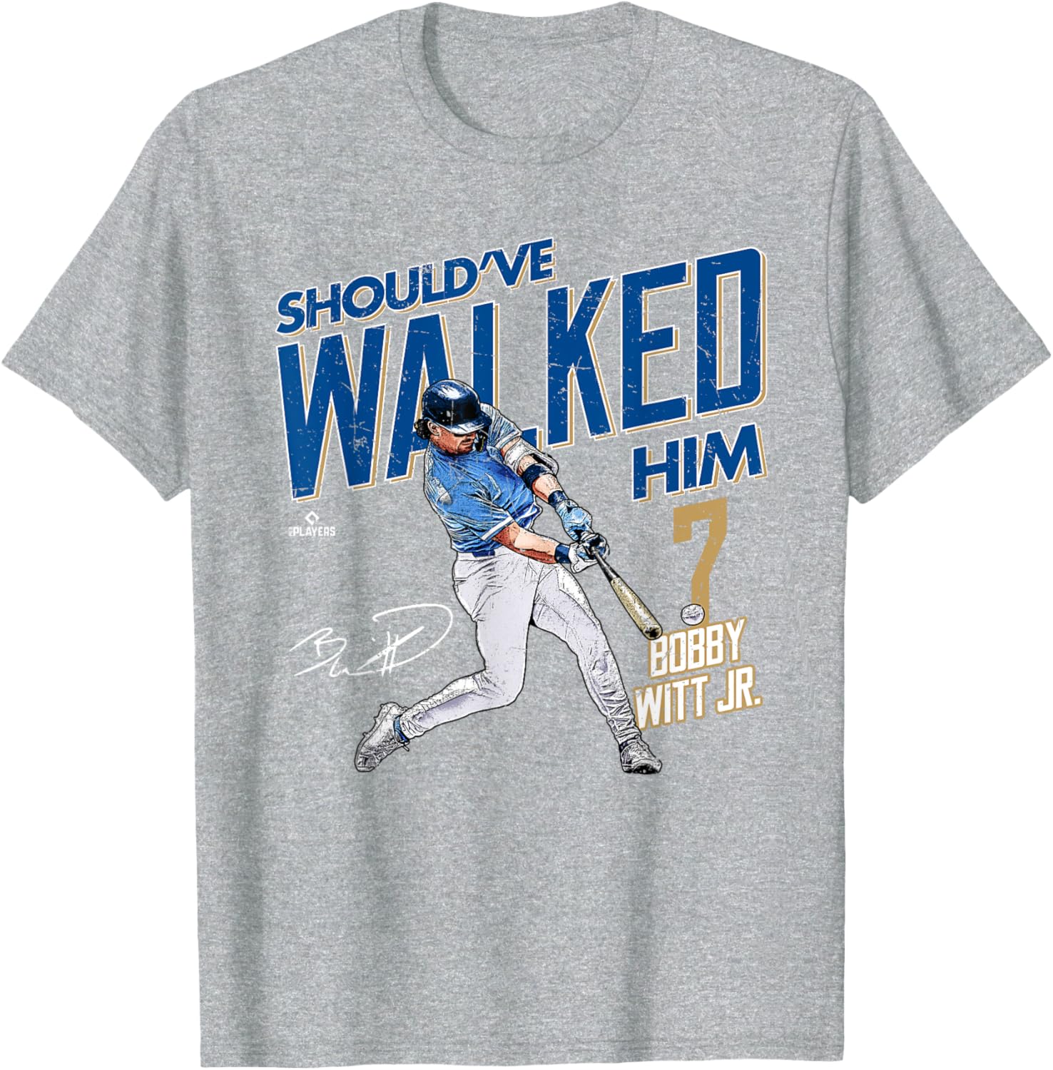 Should've Walked Him Bobby Witt Jr Kansas City Baseball T-Shirt for Fans - 1