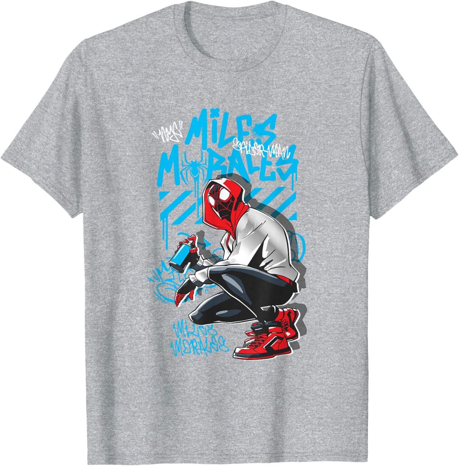 Spider-Man Graffiti Spray Tag T-Shirt for Marvel Fans - Stylish Apparel - 1