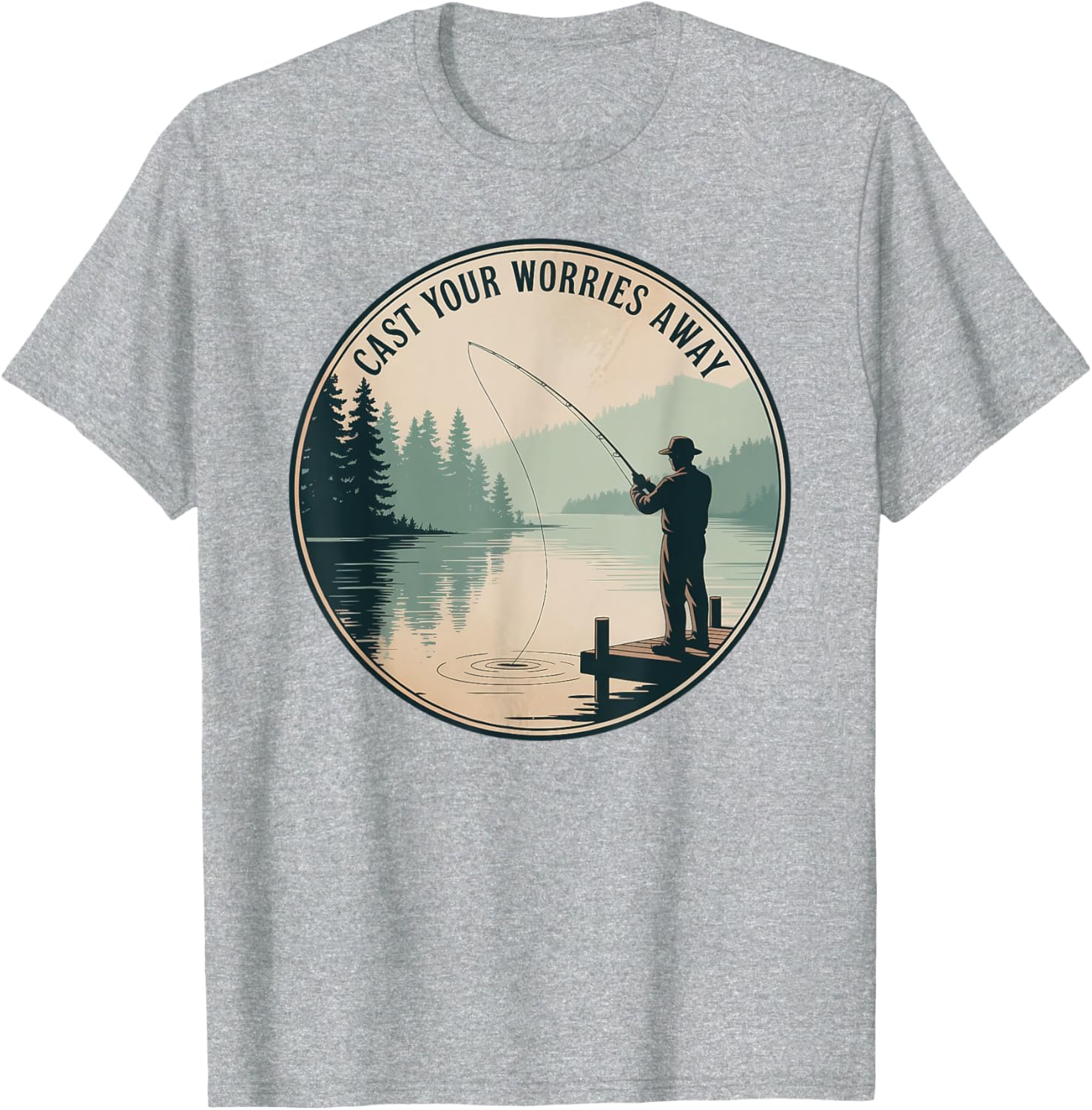 Relaxing Fishing Scenery T-Shirt for Nature Lovers and Outdoor Enthusiasts - 5