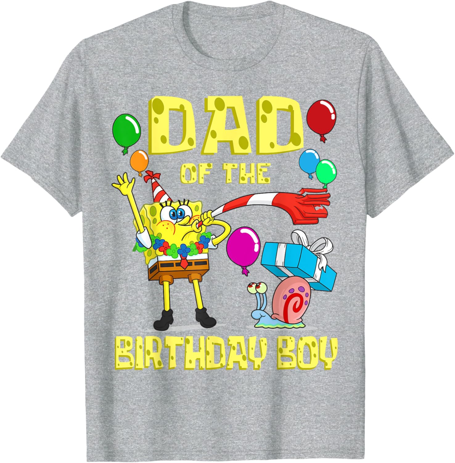 SpongeBob Daddy of the Birthday Boy Theme T-Shirt for Fun Parties - 16