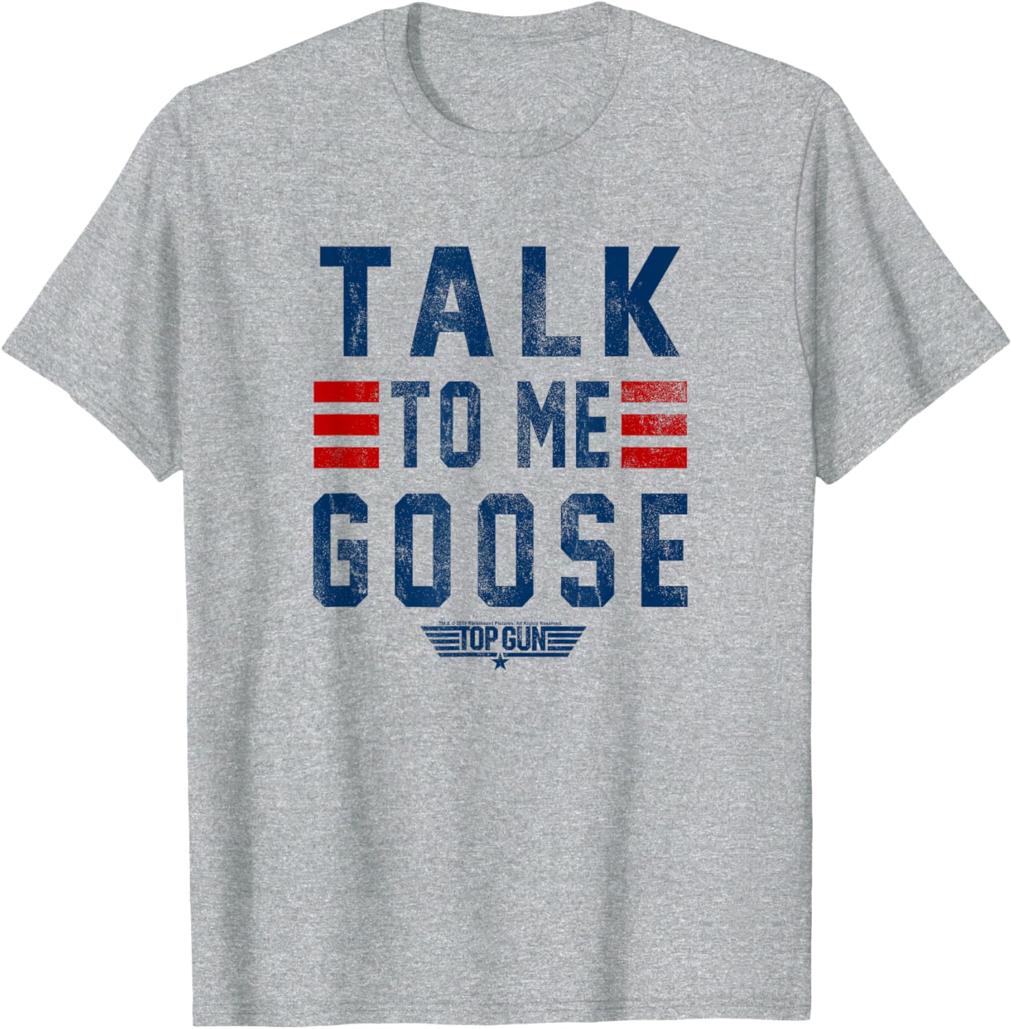 Top Gun Talk To Me Goose Distressed Graphic Short Sleeve T-Shirt - 4