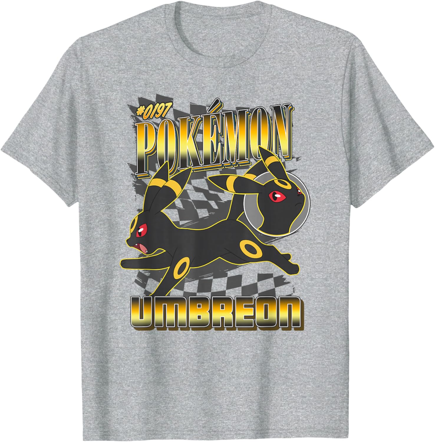 Pokémon 0197 Umbreon Racing Style Poster T-Shirt for Fans and Collectors - 1