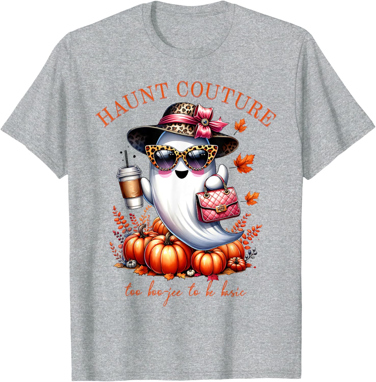 Haunt Couture Too Boojee to be Basic Funny Ghost Halloween T-Shirt - 6