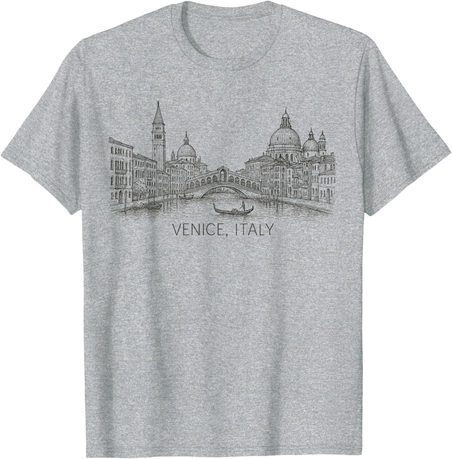 Vintage Venice Italy Art Souvenir T-Shirt for Travelers and Tourists - 2