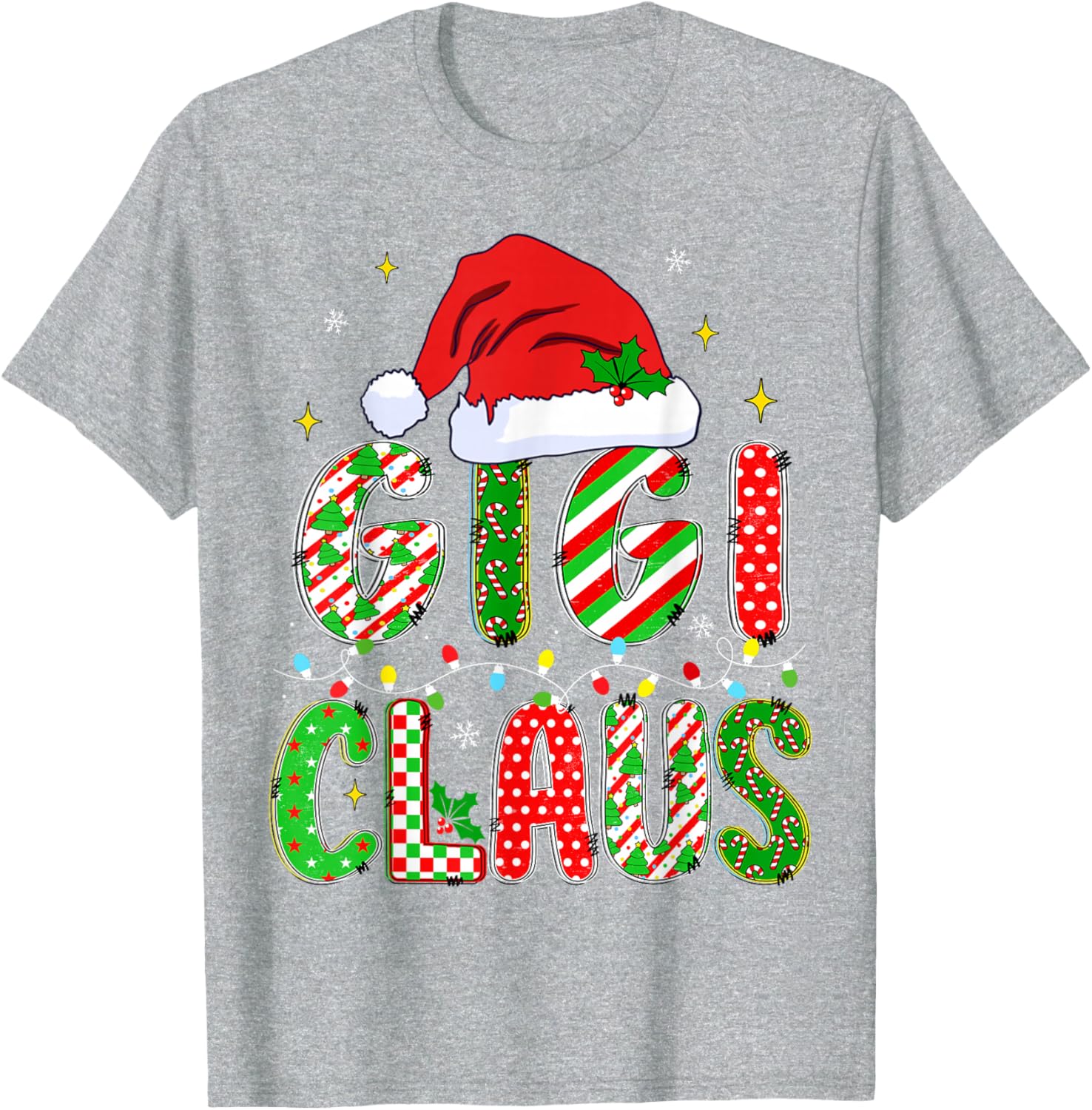 Festive HUGvyn Mom Matching Pajama T-Shirt for Family Christmas Fun - 7