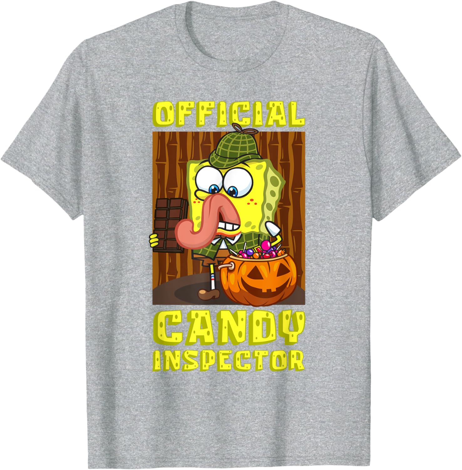 Mademark SpongeBob SquarePants Halloween Candy Inspector Fun T-Shirt - 3