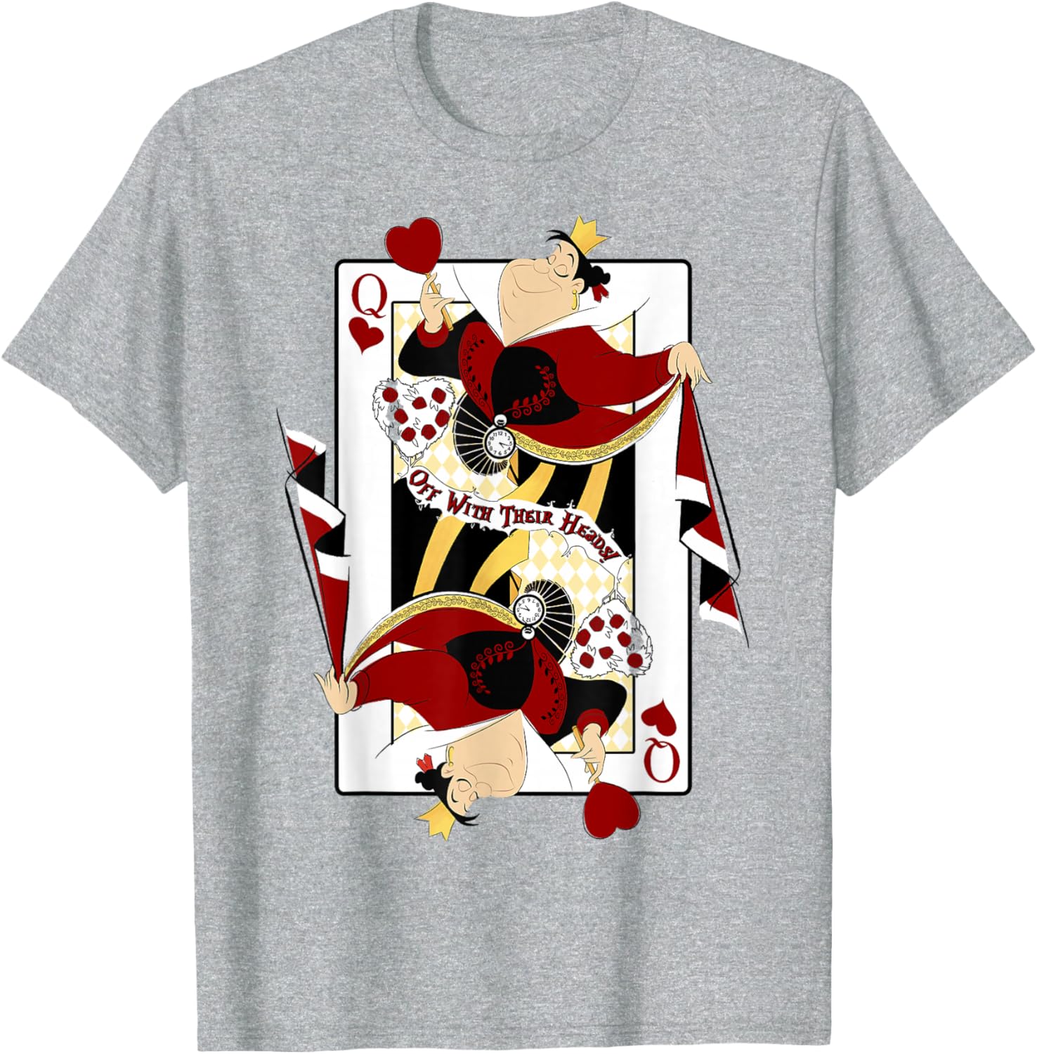 Queen of Hearts Playing Card T-Shirt for Disney Alice in Wonderland Fans - 5