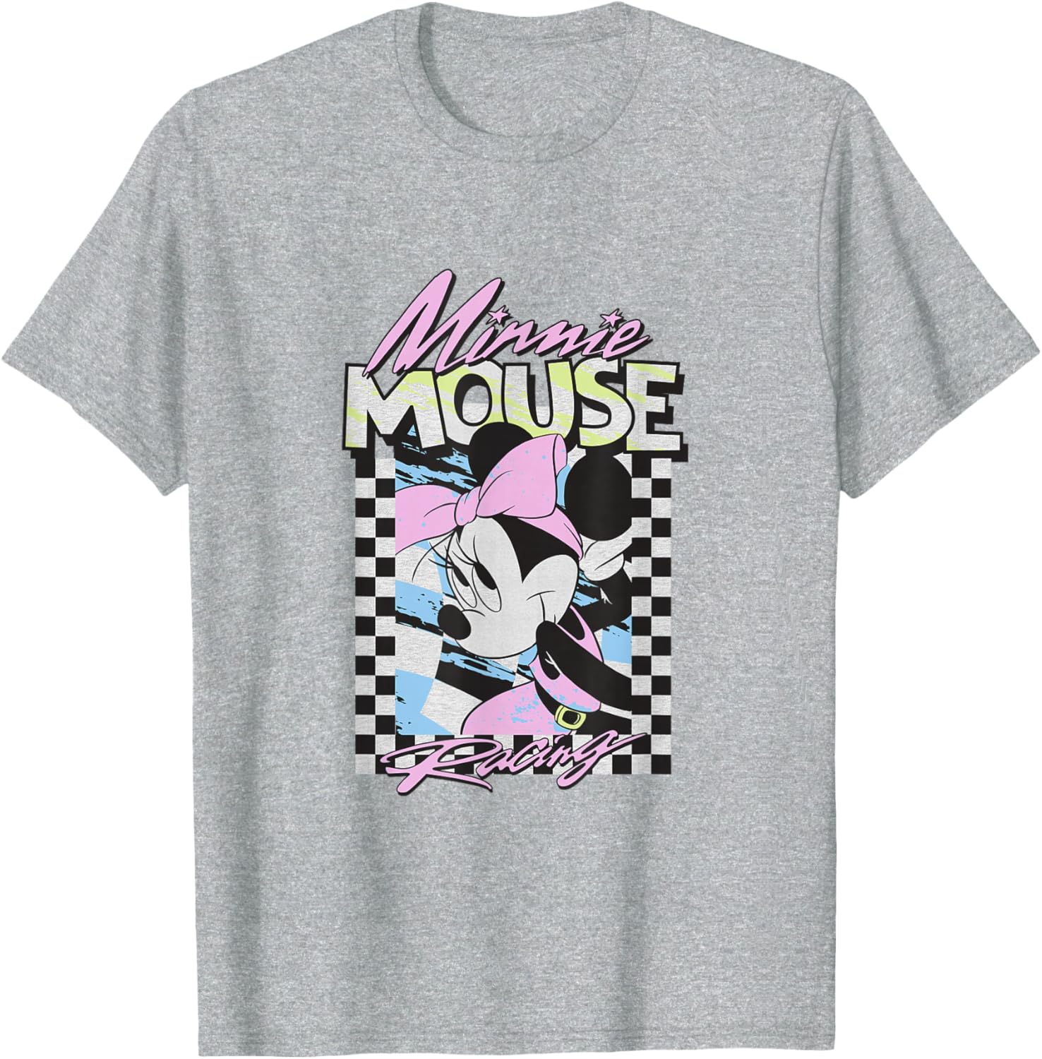 Retro Mickey and Friends Checkered Flag T-Shirt for Fun Racing Fans - 6