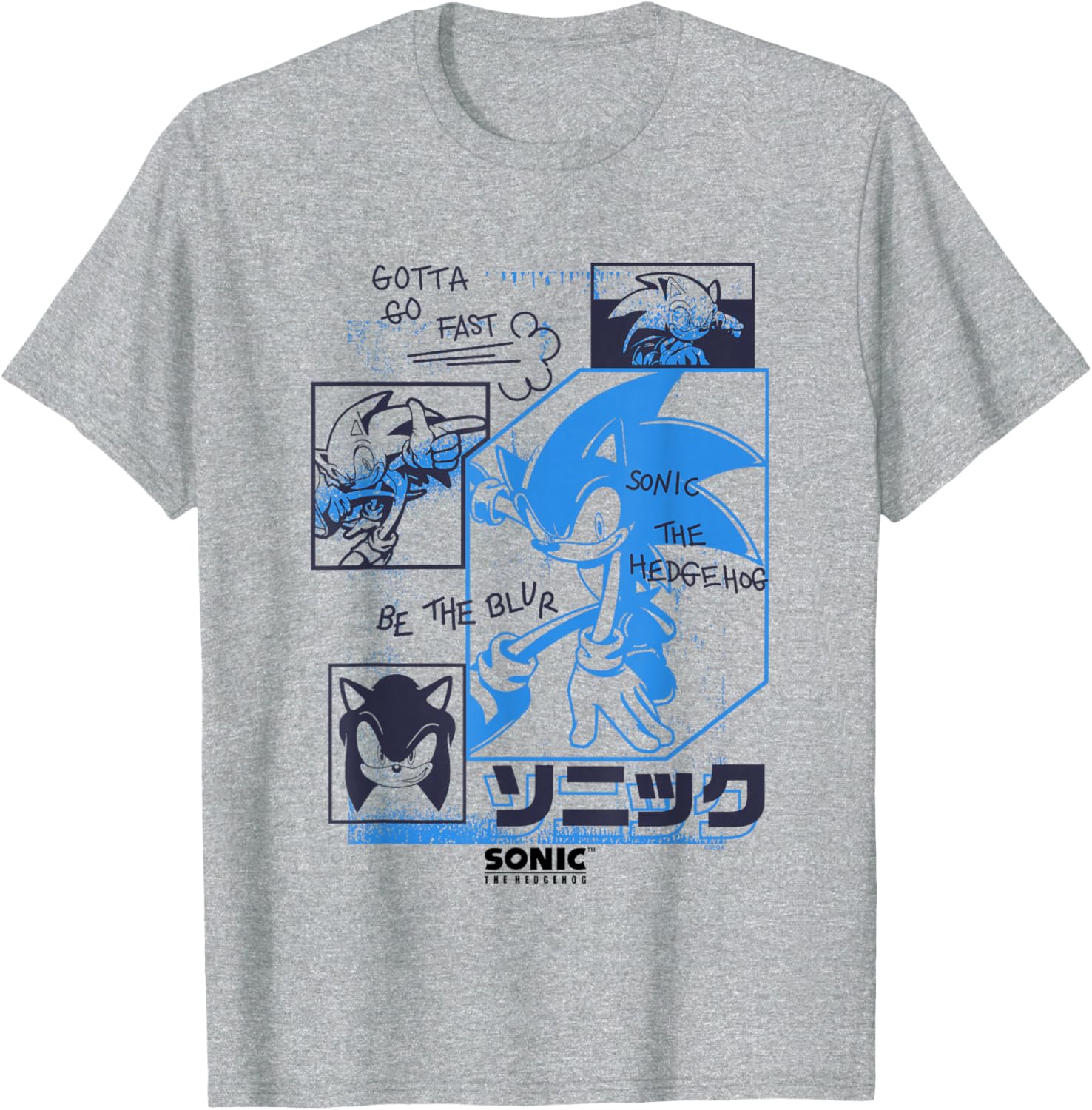 Sonic The Hedgehog Gotta Go Fast Vintage Sketch T-Shirt for Fans - 8
