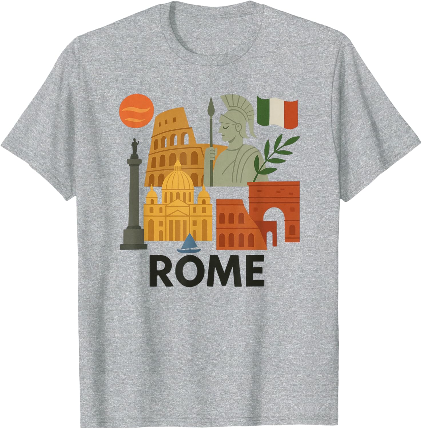 Rome Italy Landmarks Graphic Tee Perfect Souvenir for Travelers - 5