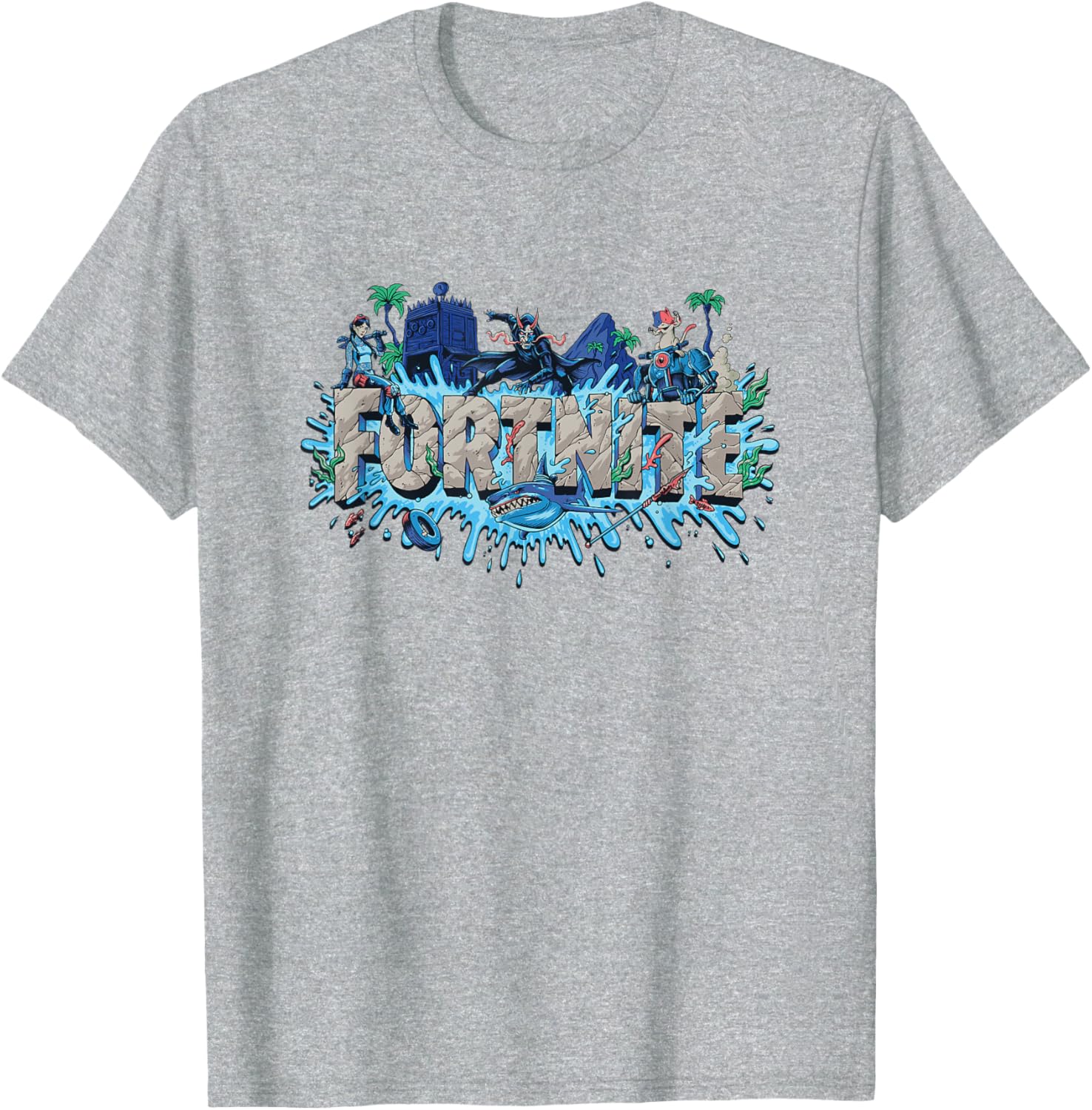 Stylish Fortnite Shark Logo T-Shirt for Gaming Enthusiasts - 3