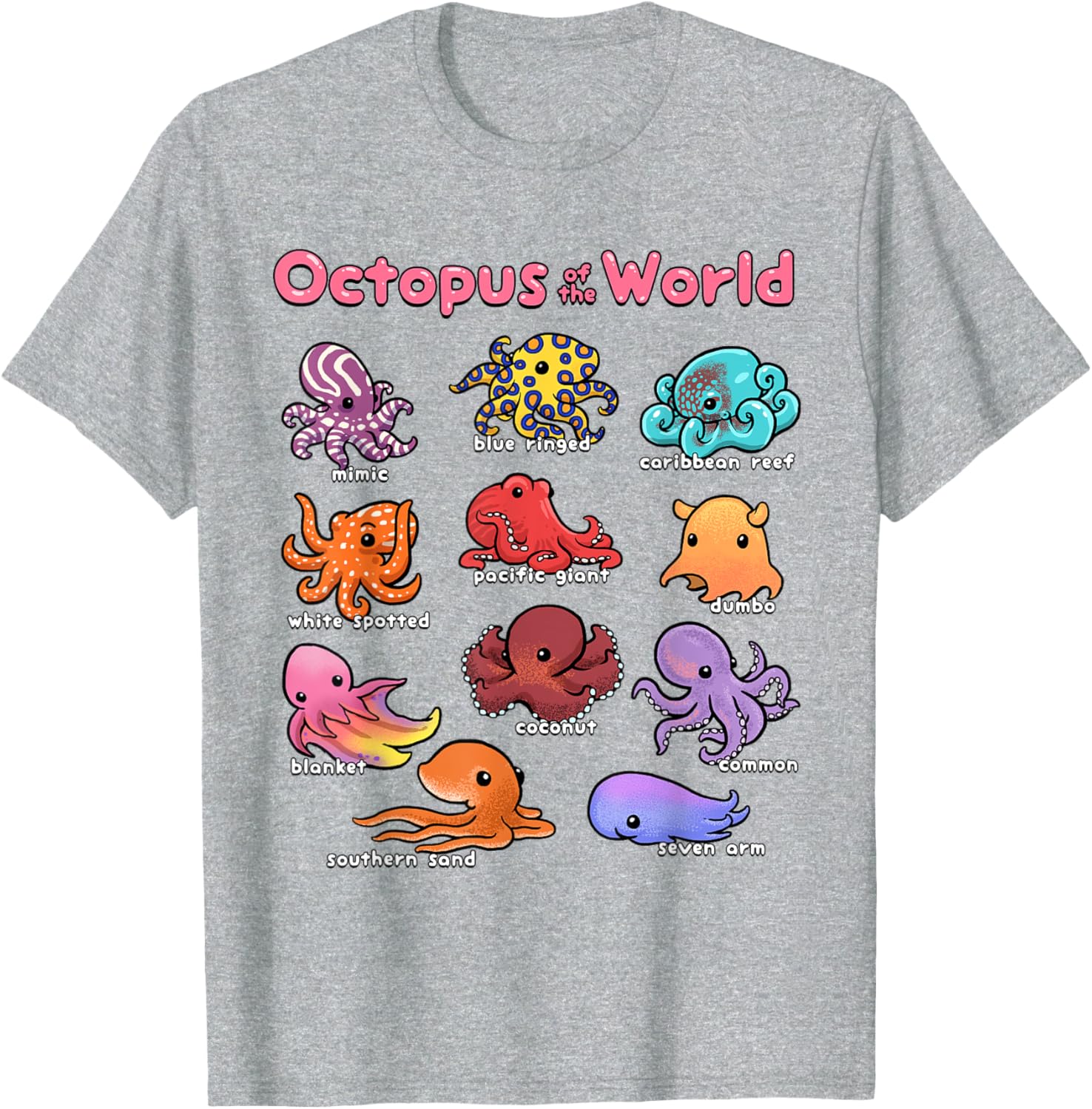 Octopus Sea Animals T-Shirt for Marine Life Lovers and Ocean Enthusiasts - 25