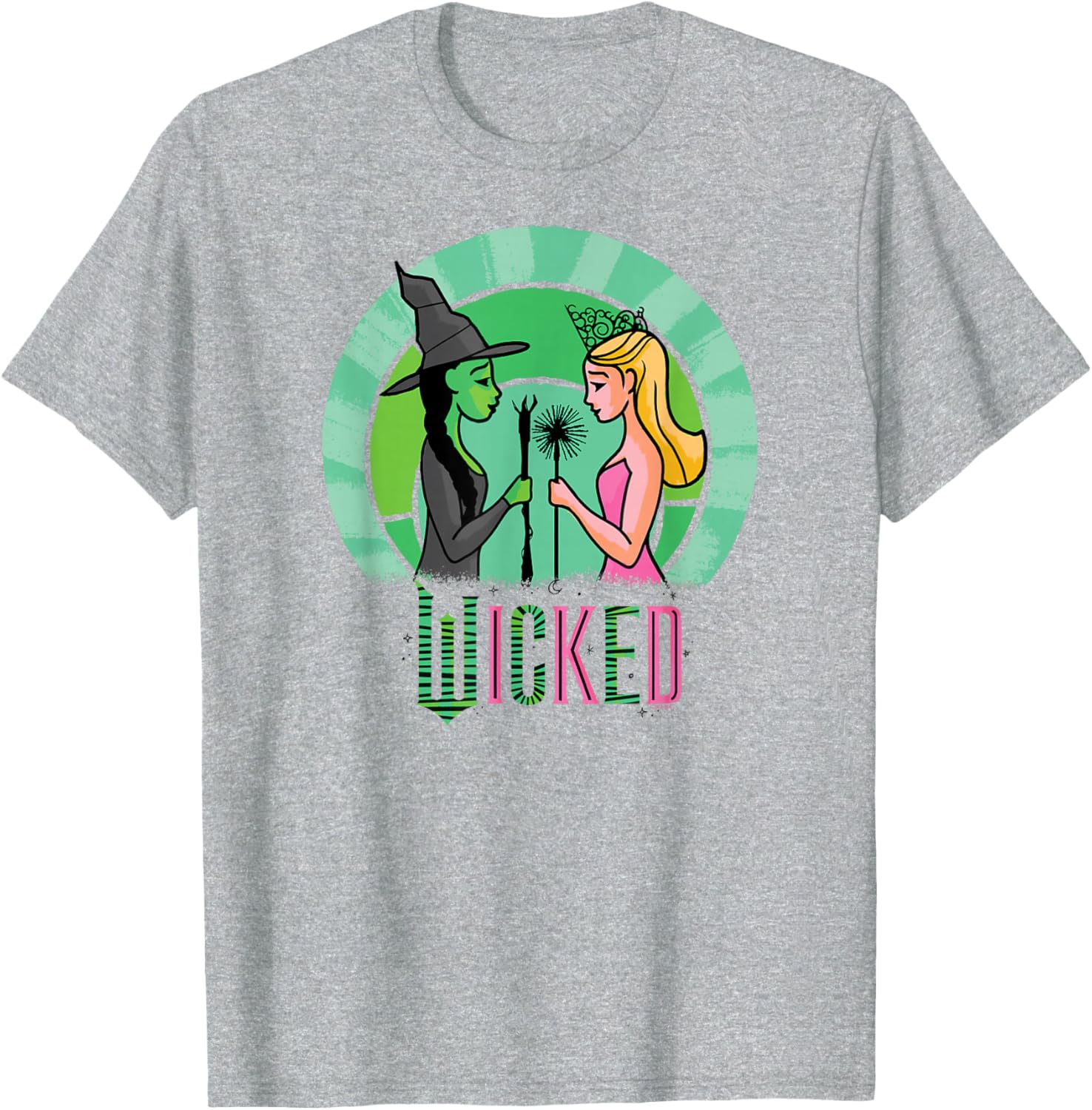 Wicked Glinda and Elphaba Sketched T-Shirt for Fans of the Musical - 4