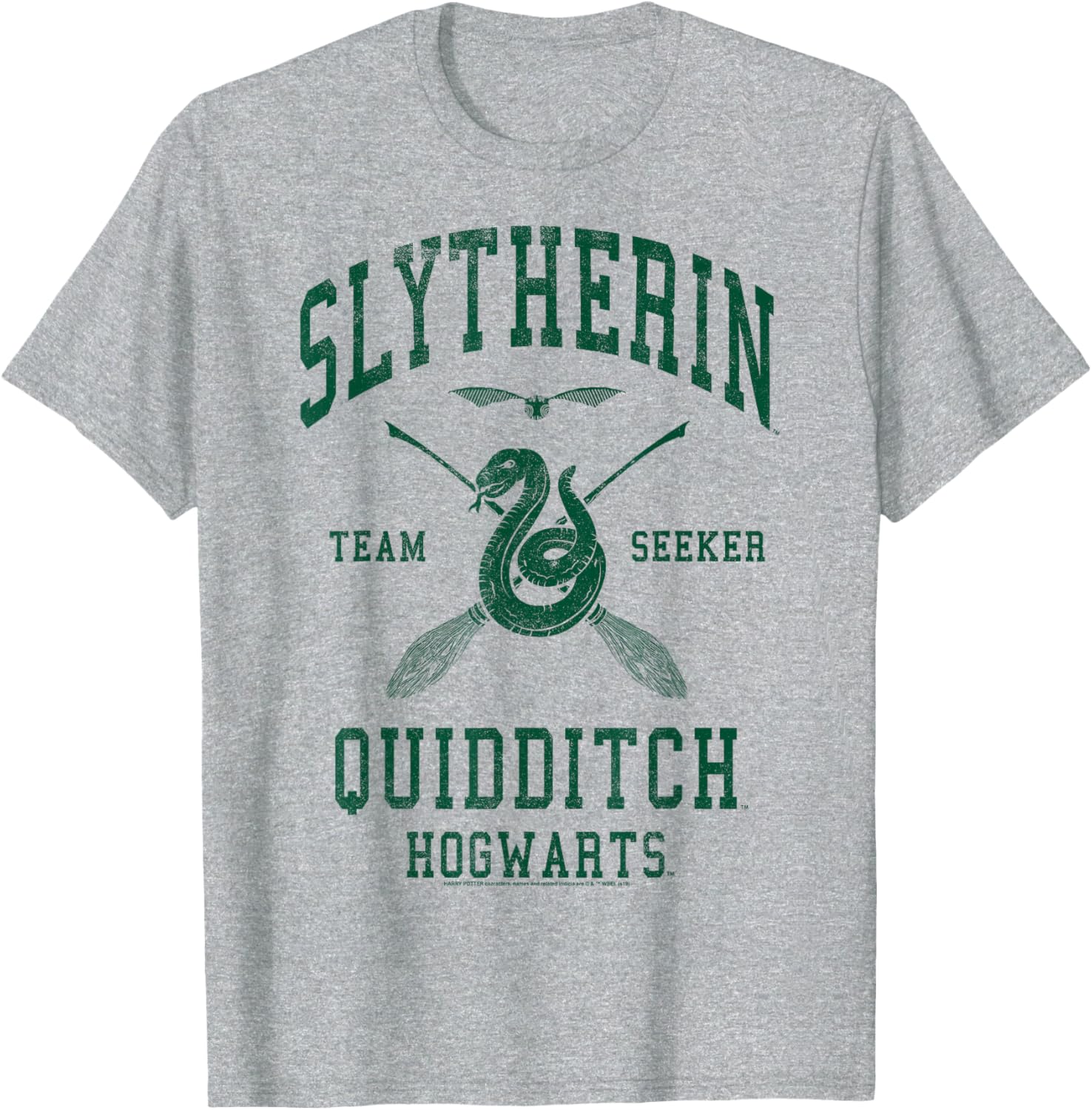 Slytherin Quidditch Team Seeker T-Shirt for Harry Potter Fans - 4