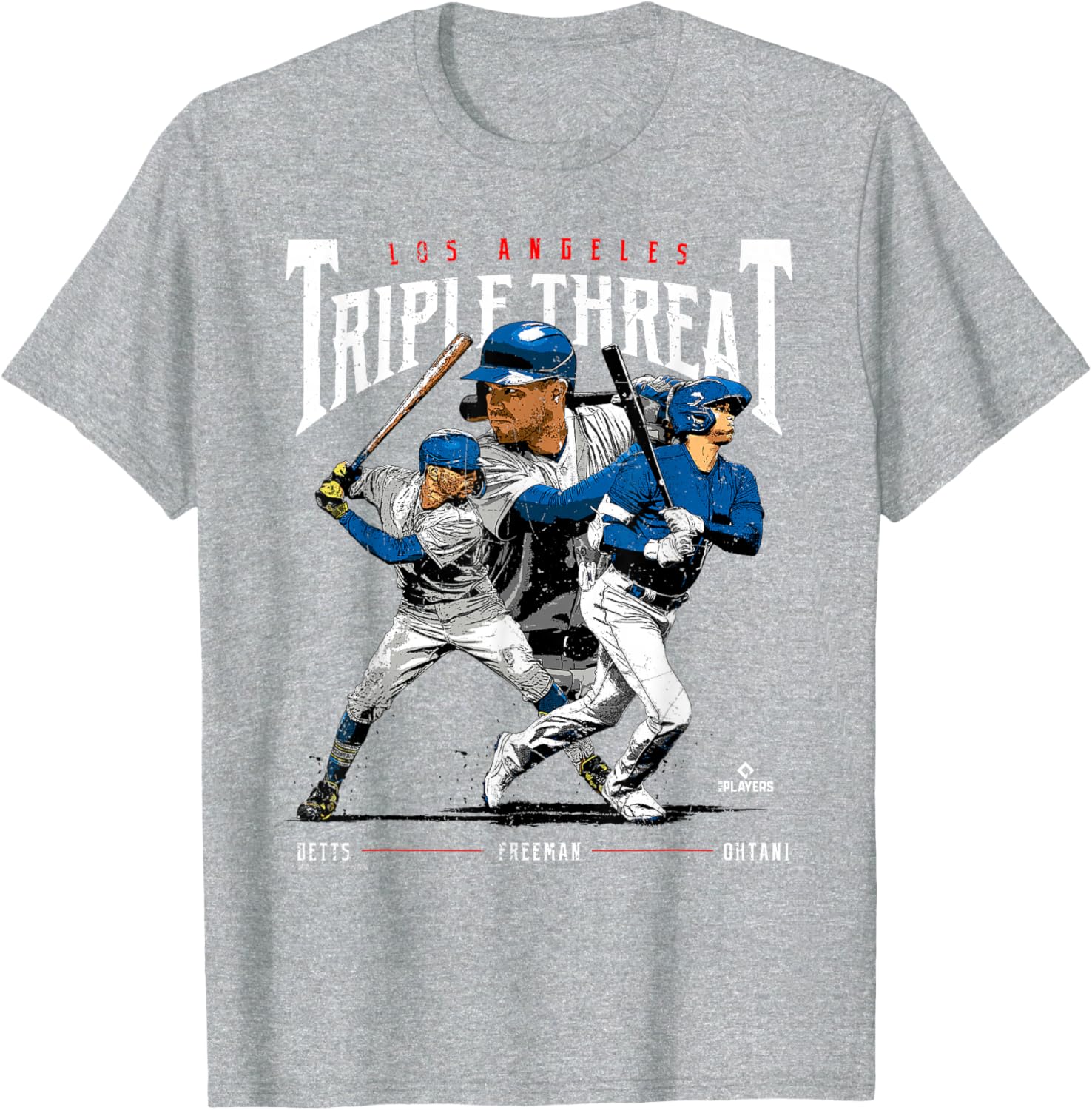 Triple Threat Ohtani Betts Freeman MLB T-Shirt for Los Angeles Fans - 2