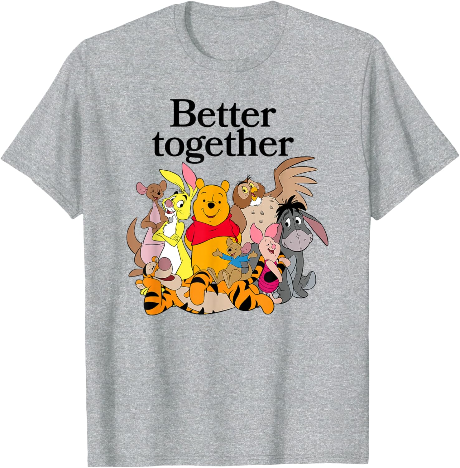 Winnie the Pooh Better Together Friends Group Shot T-Shirt for Fans - 14