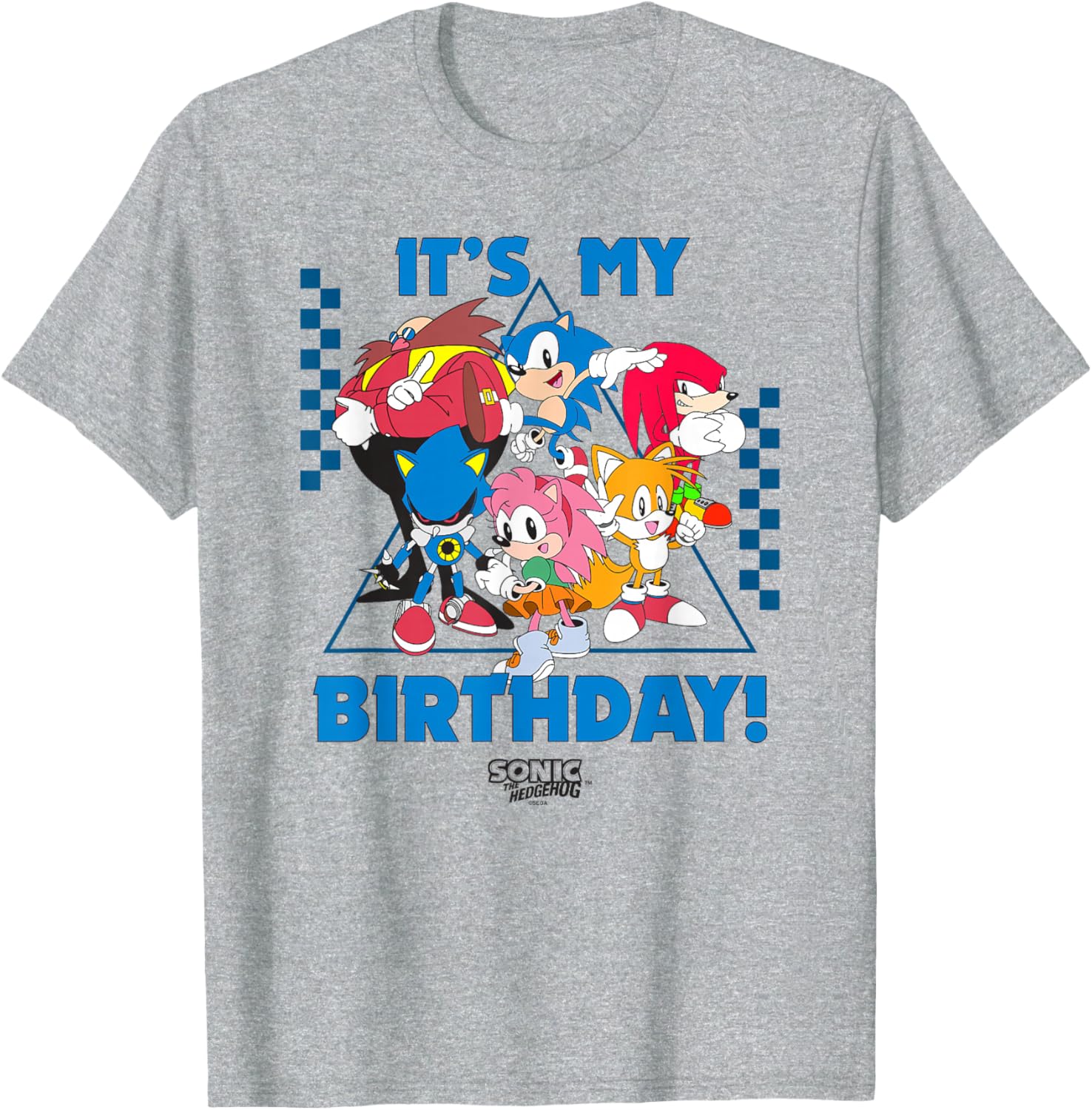 Sonic The Hedgehog It's My B-Day Group Shot T-Shirt for Kids and Adults - 4