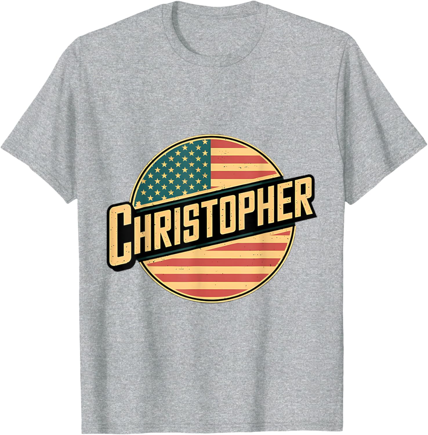 Personalized CHRISTOPHER USA Flag T-Shirt for Patriotic Style - 14