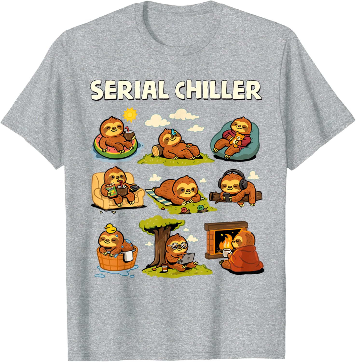 Serial Sloth Chiller T-Shirt for Relaxed Retirement and Lazy Days - 2