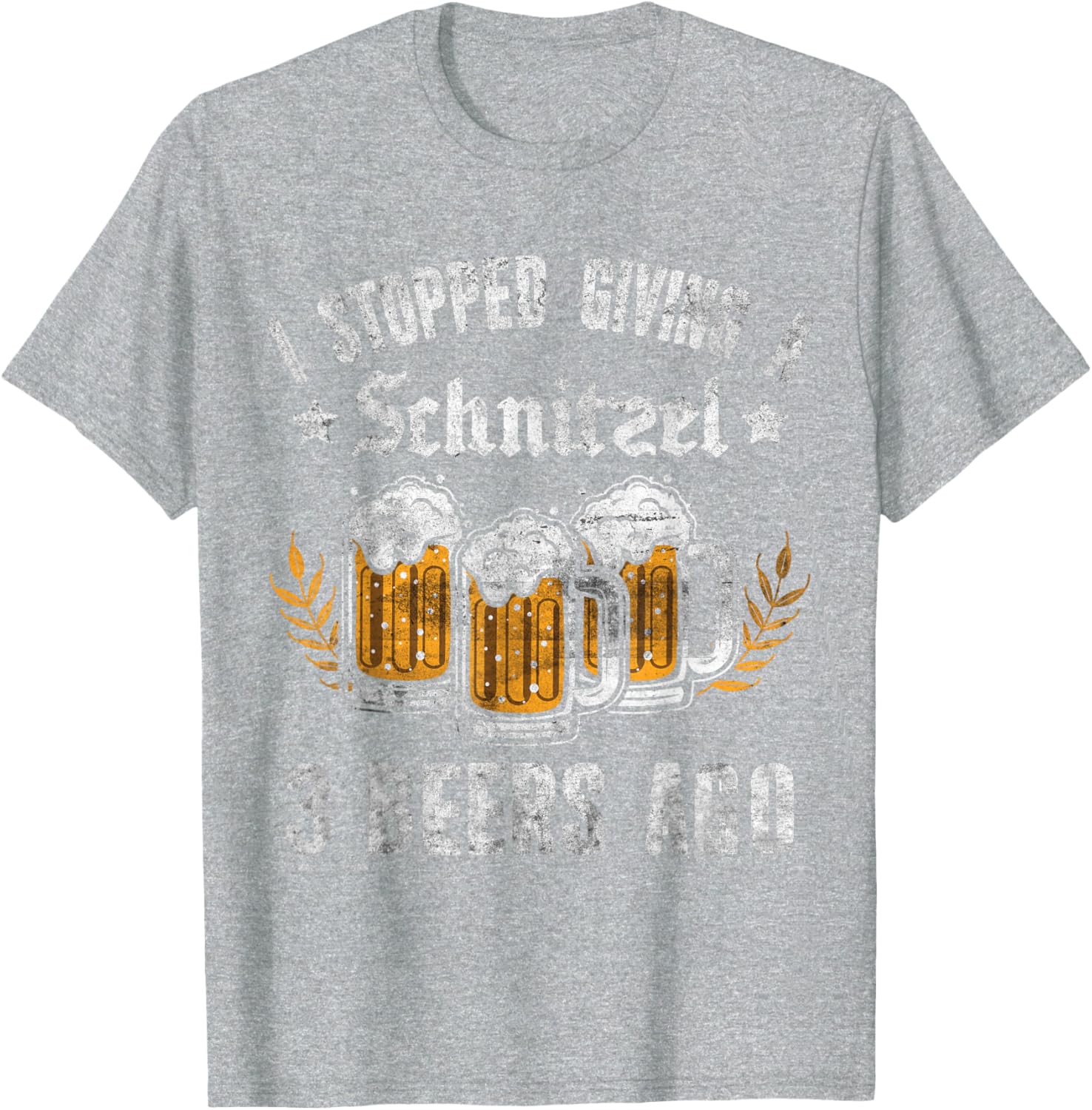 Oktoberfest I Stopped Giving A Schnitzel 3 Beers Ago T-Shirt for Fun Nights - 16