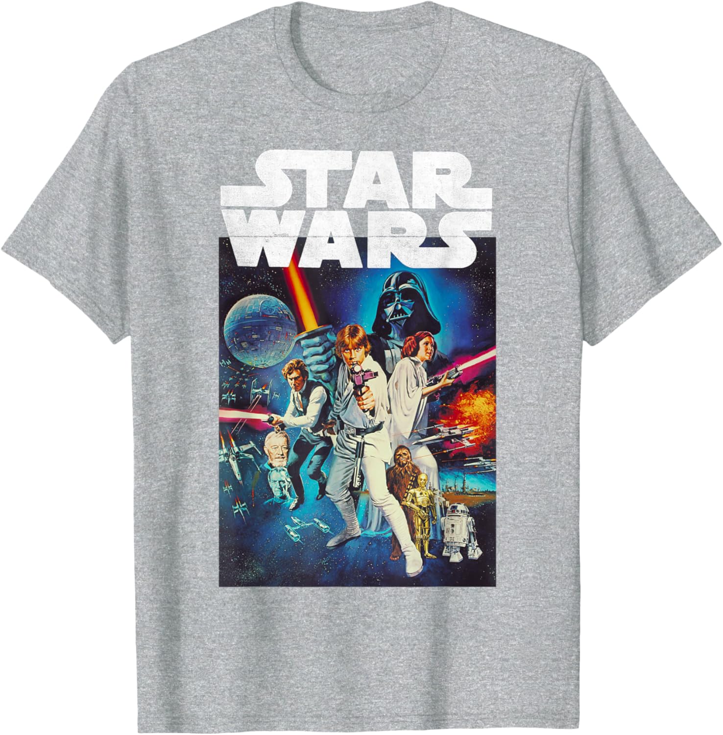 Star Wars Vintage Cast Poster T-Shirt for Disney Fans and Collectors - 1