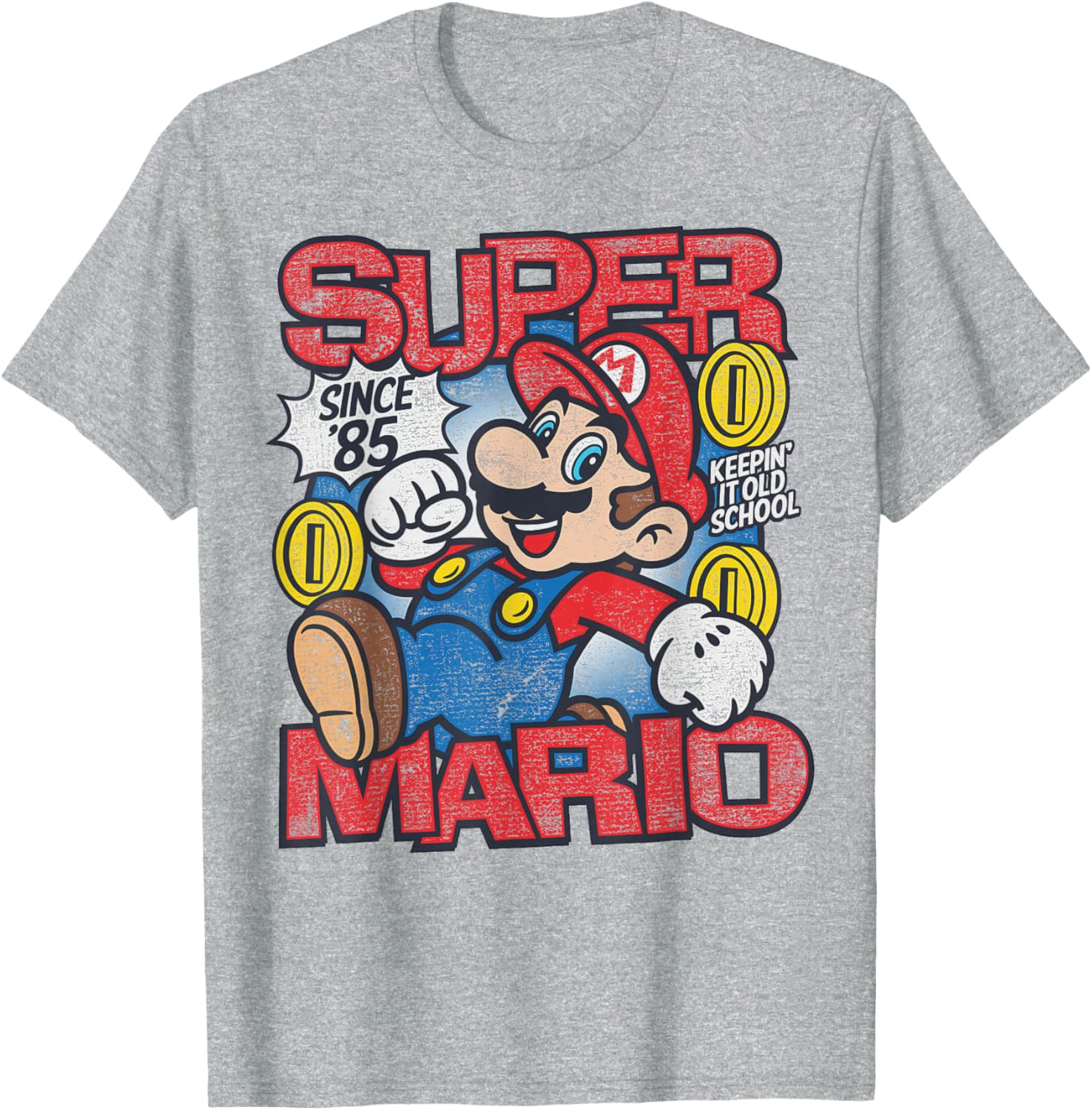 Vintage Super Mario Bros Mushroom Kingdom T-Shirt Since 85 Retro Style - 4