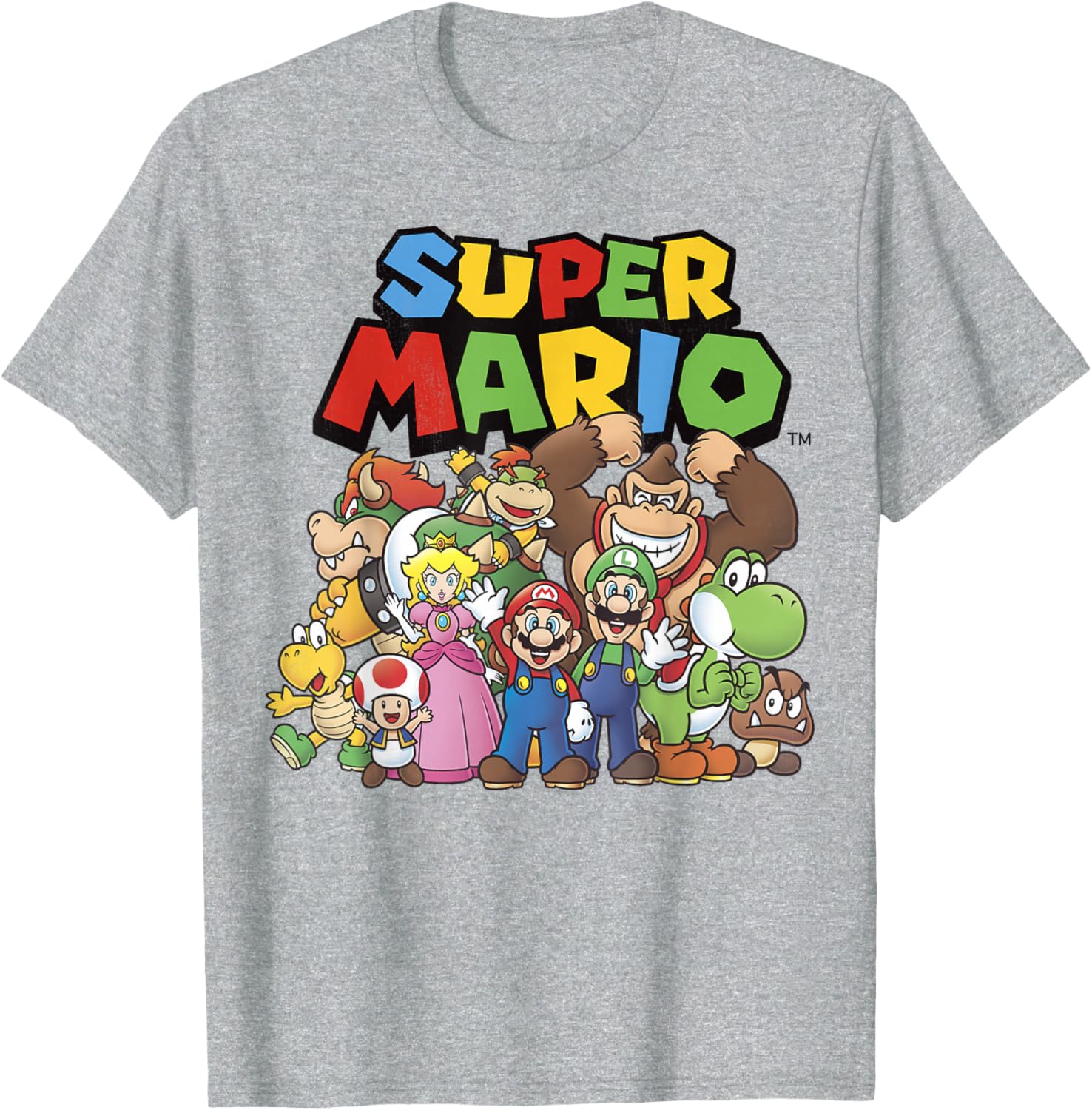 Super Mario Full Cast Graphic T-Shirt For Gamers and Fans - 6