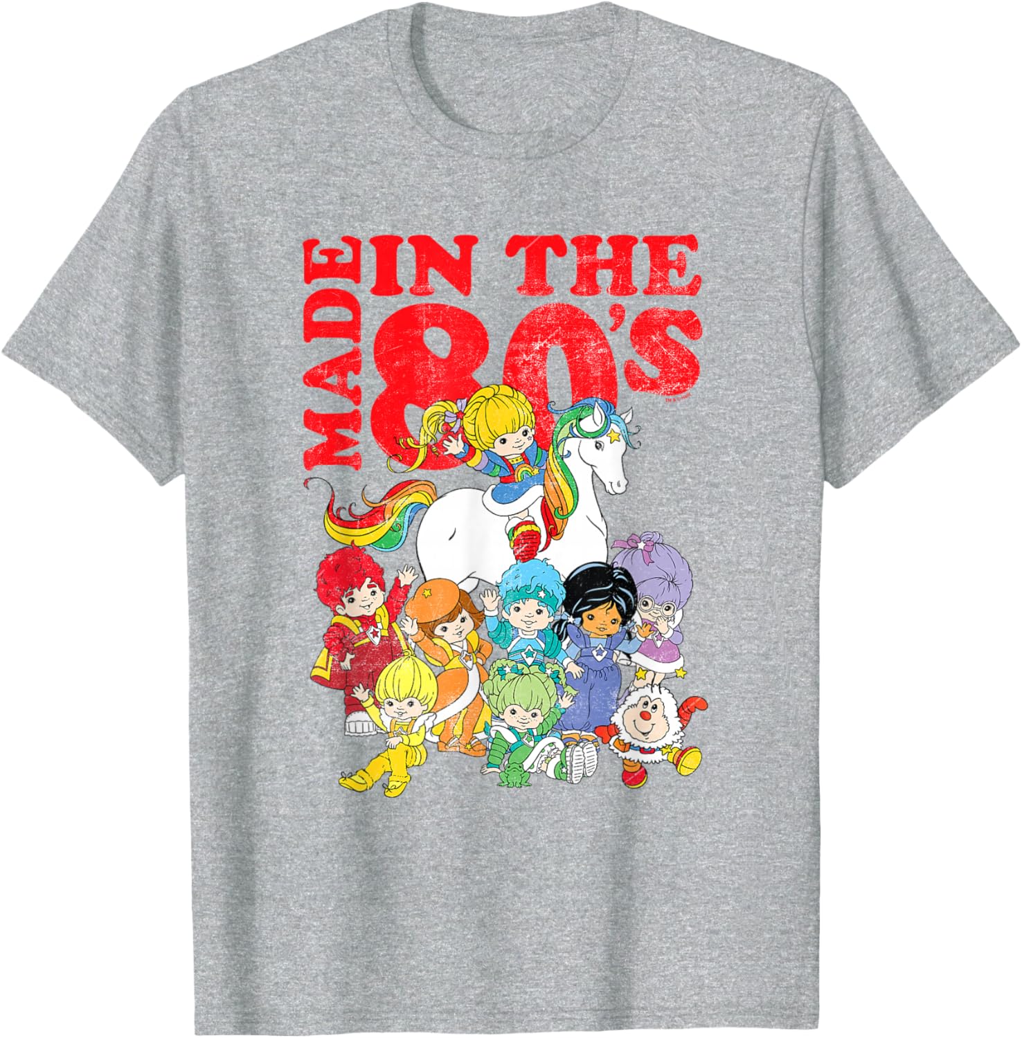 Rainbow Brite Vintage Distressed T-Shirt 80s Group Shot for Fans - 7