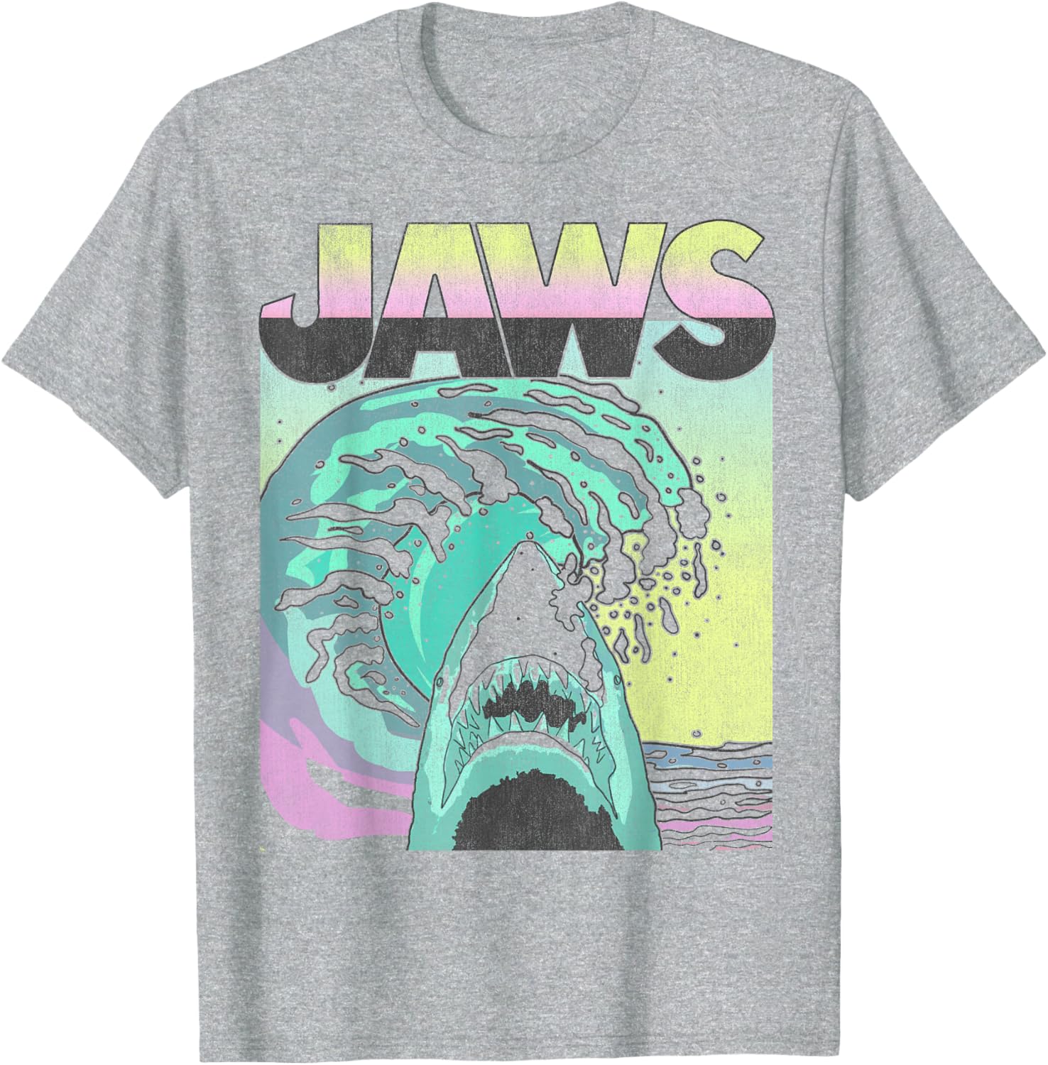 Retro Jaws Wave Poster T-Shirt for Shark Lovers – Stylish & Unique Tee - 2